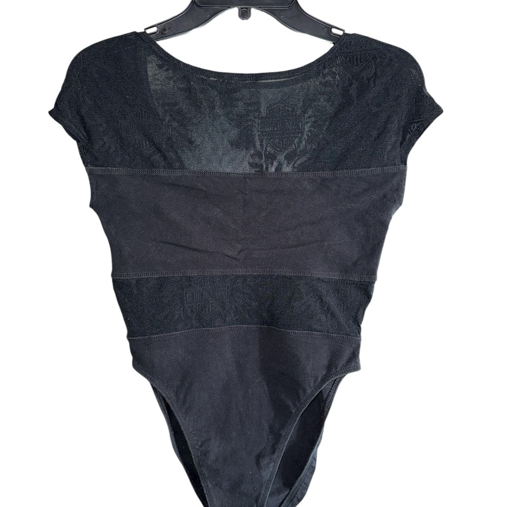 Vintage Harley-Davidson Black Mesh Lace Bodysuit Size Medium